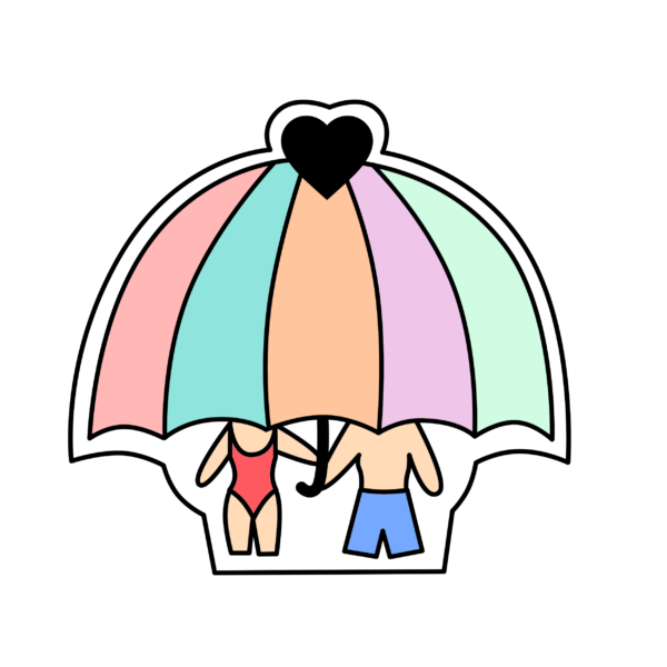 Cortador - Pareja Con Sombrilla