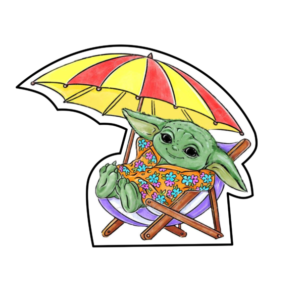 Cortador - Yoda Con Sombrilla