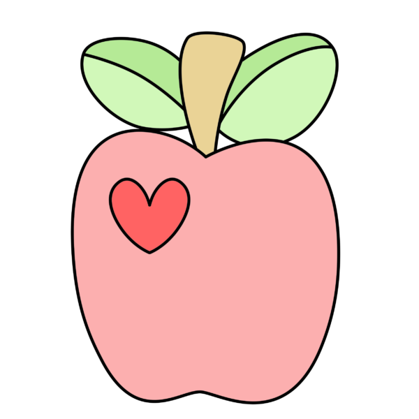 Cortador - Manzana Con Corazón en Medio 10CM