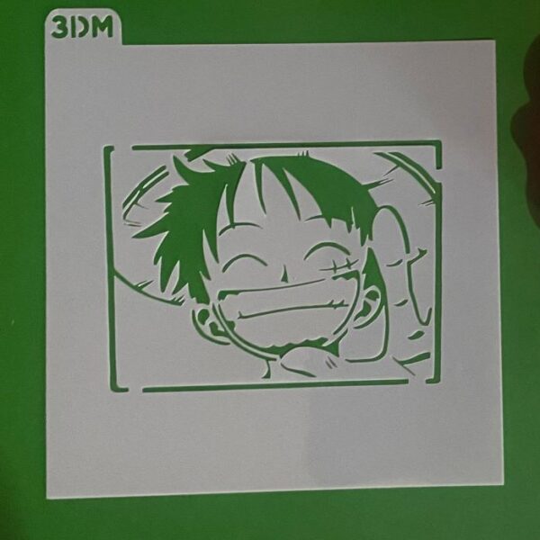 STENCIL 12 X 12 CM FIGURA DE LUFFY EN 9 CM