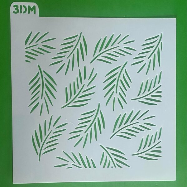 STENCIL RAMAS  ESPIGAS 12 X 12CM