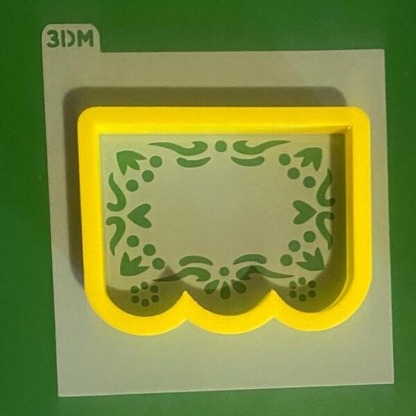 CORTADOR PAPEL PICADO 8.7CM X 6.4CM + STENCIL PAPEL PICADO