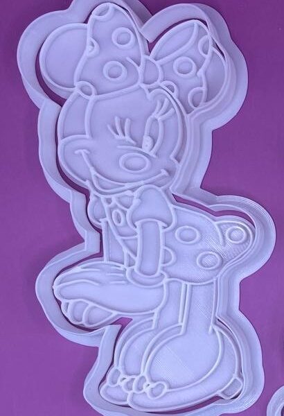 CORTADOR DE GALLETAS CON SELLO MARCADOR MIMMIE MOUSE