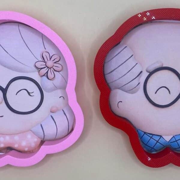 2 CORTADORES DE GALLETAS ABUELO Y ABUELA
