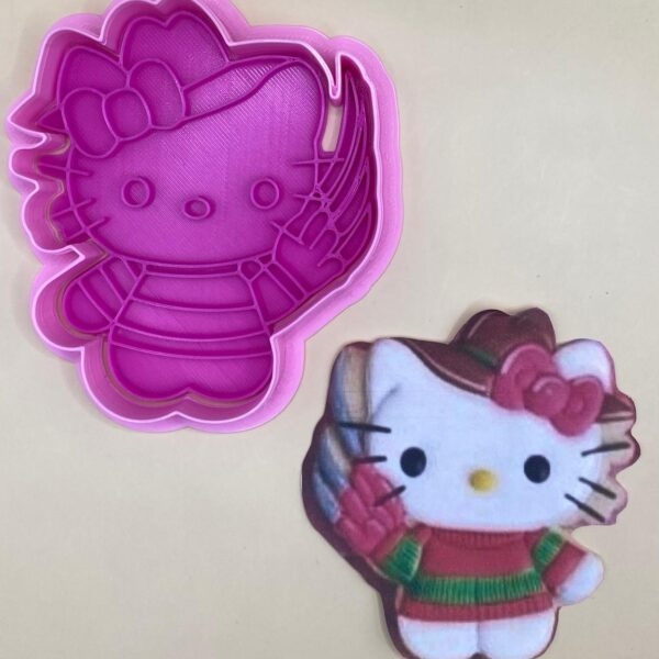 CORTADOR DE GALLETAS HELLO KITTY CON SELLO 10 CM HALLOWEEN