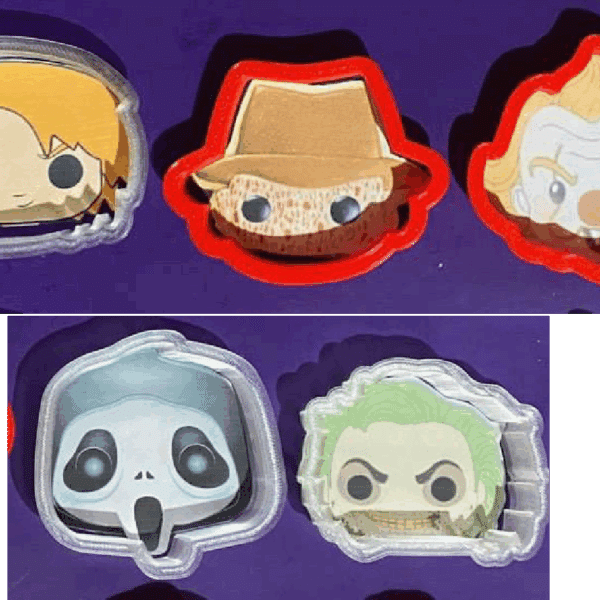 KIT 5 CORTADORES DE GALLETA HALLOWEEN PERSONAJES