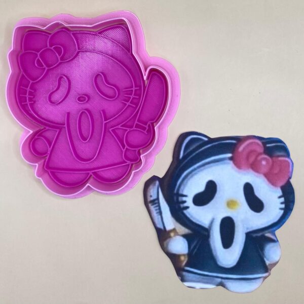 CORTADOR DE GALLETAS HELLO KITTY CON SELLO 10 CM HALLOWEEN