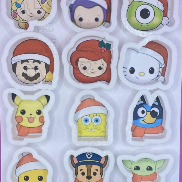 12 CORTADORES PERSONAJES DE NAVIDAD