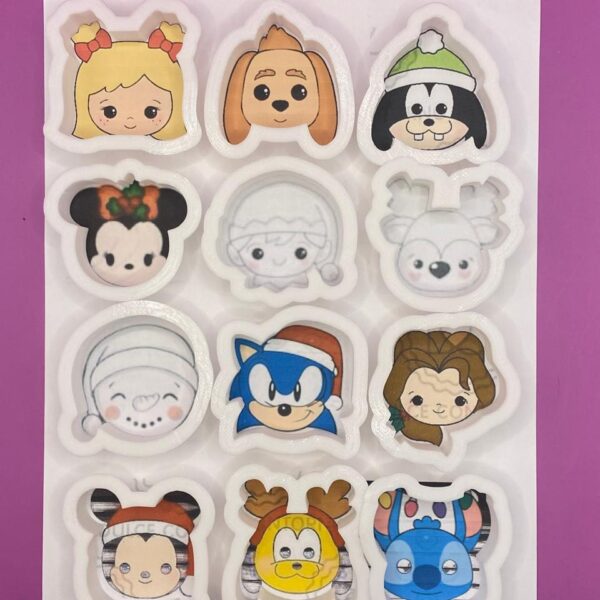 12 CORTADORES PERSONAJES DE NAVIDAD