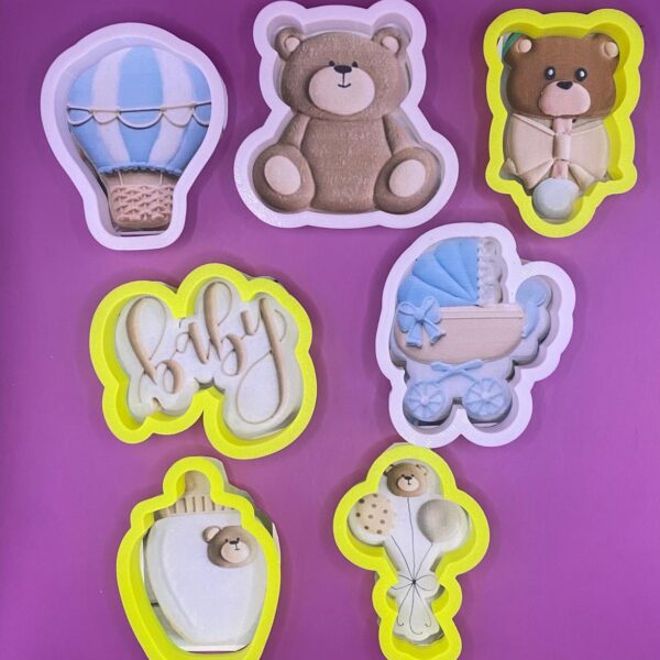 7 CORTADORES OSO SONAJA GLOBO AEROSTATICO BABY CAREOLA BIBERON GLOBOS