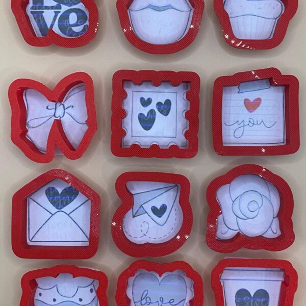 KIT 12 CORTADORES MINIS 5 CM SAN VALENTIN