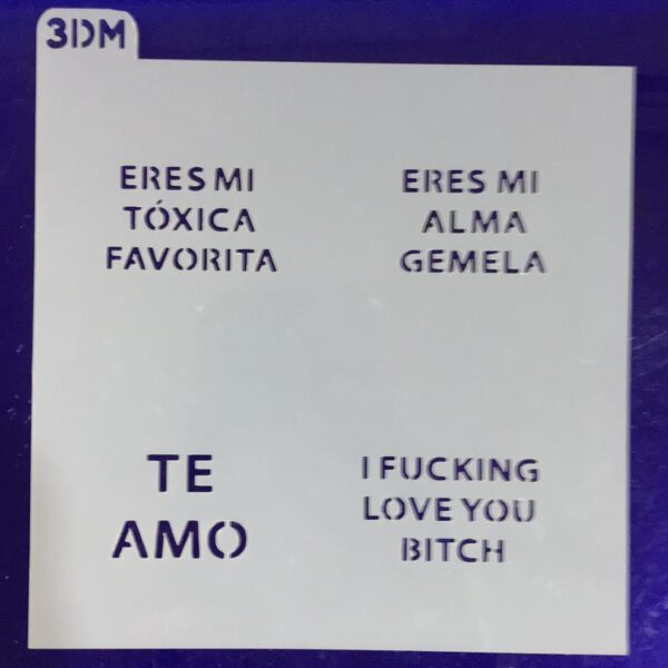 STENCIL 12 X 12 FRASES MANITA DE LA SUERTE