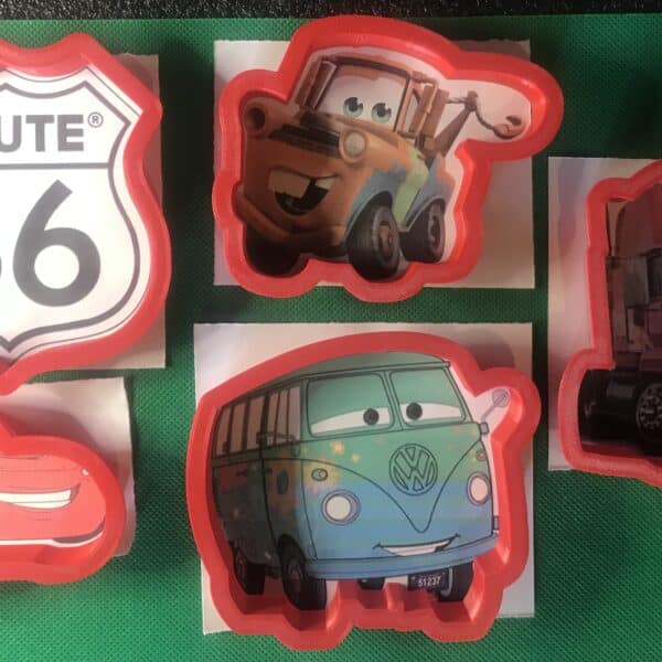 KIT 5 CORTADORES CARS 8 CM
