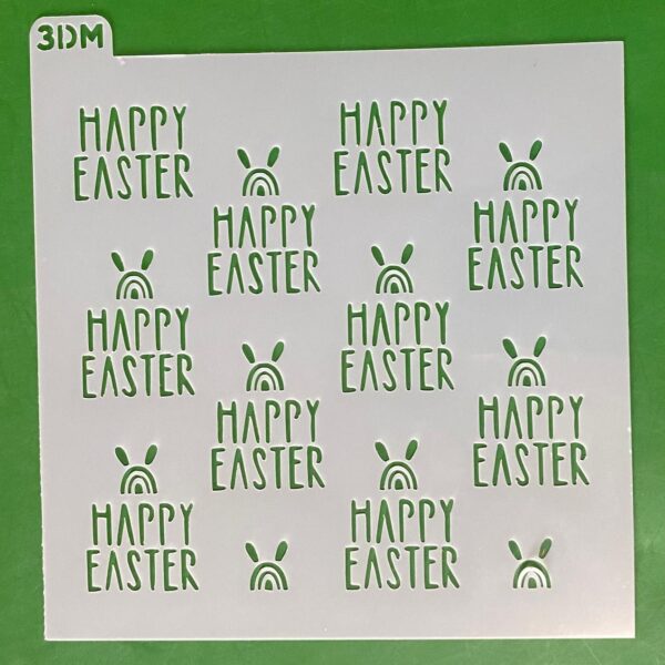 STENCIL 12 X 12 CM HAPPY EASTER