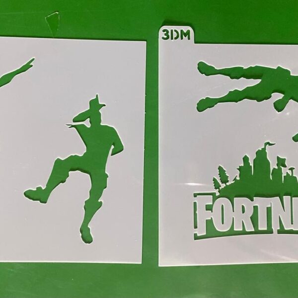 2 STENCILS FORTNITE FIGURAS EN 8 CM