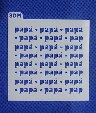 STENCIL 12 X 12 CM PAPA