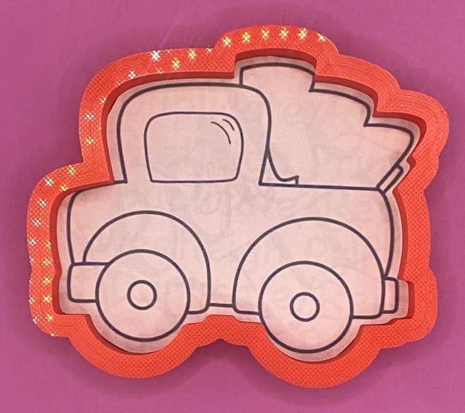 CORTADOR DE GALLETAS CAMIONETA CON PINO NAVIDAD