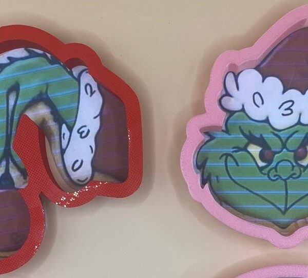 2 CORTADORES DE GALLETAS MANO DE GRINCH Y GRINCH 9 CM
