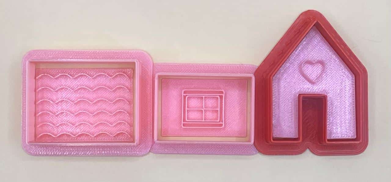 3 CORTADORES CON SELLO CASA NAVIDEÑA PARA TAZA 4 CM