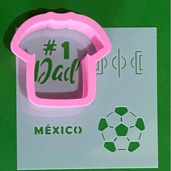 CORTADOR PLAYERA 7 CM + STENCIL FRASES