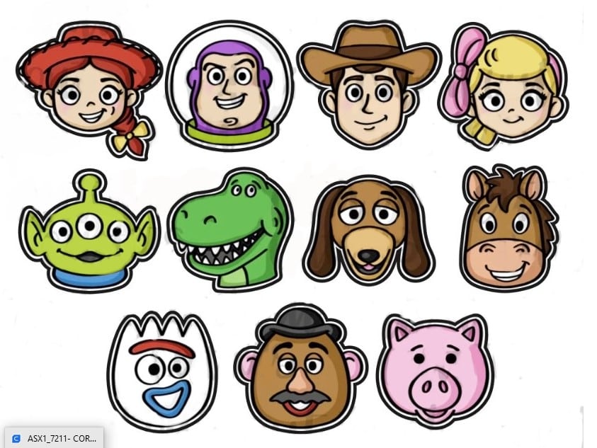 11 CORTADORES DE GALLETAS TOY STORY MINIS 5 CM