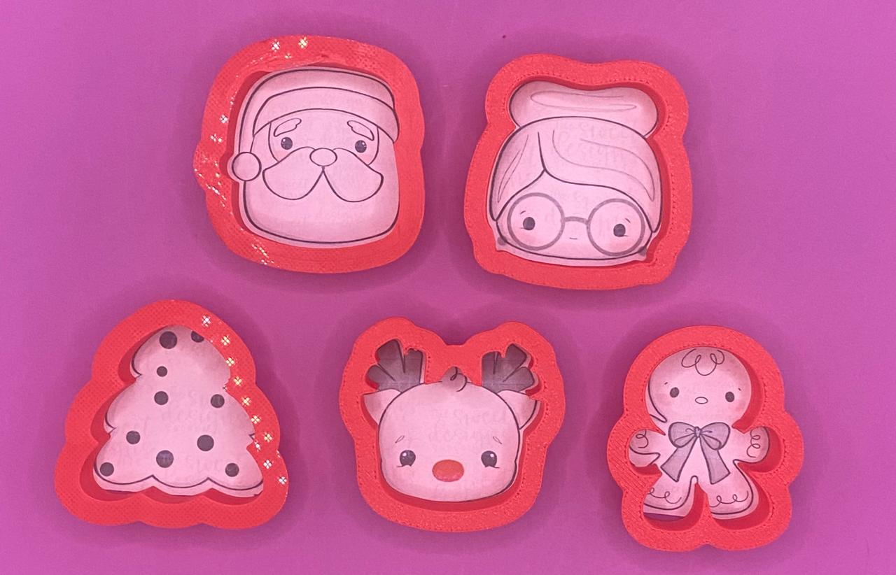 5 CORTADORES DE GALLETAS NAVIDAD MINIS 5 CM