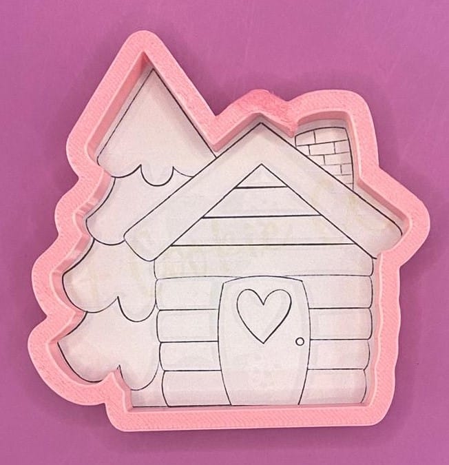 CORTADOR DE GALLETAS CASA NAVIDEÑA 10 CM