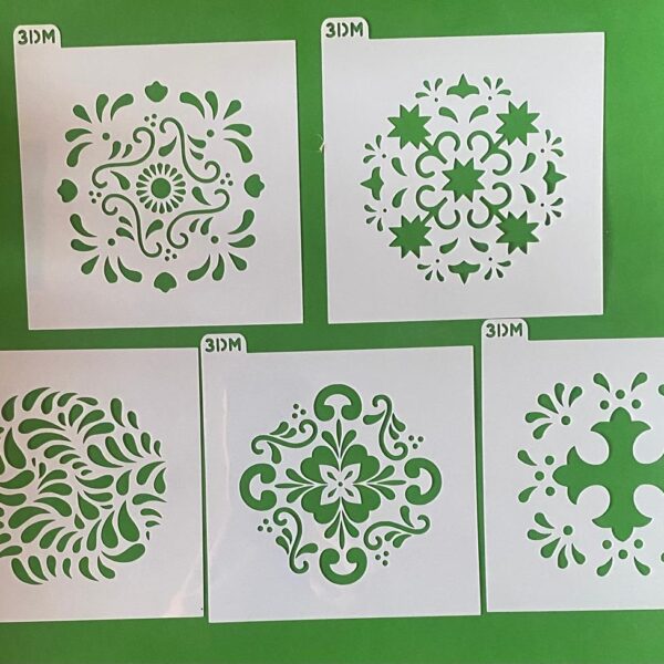 KIT 5 STENCILS TALAVERA FIGURAS EN 9 X 9 CM